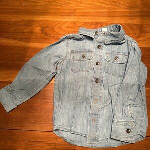 Old navy toddler 3T chambray button down shirt